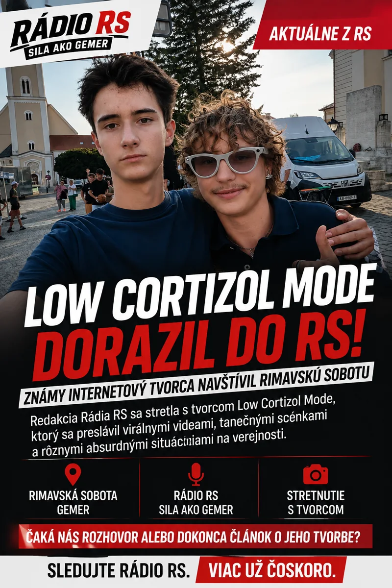 Low Cortizol Mode v Rimavskej Sobote na grafike Rádia RS